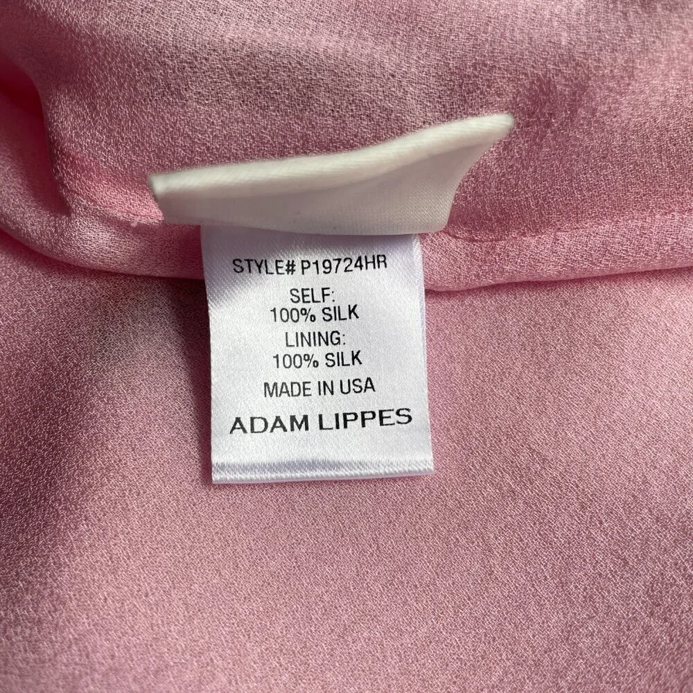 Adam Lippes Ruffle Floral Dress Pink Silk Midi - Picture 11 of 15